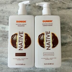 Native Dunkin Boston Kreme Moisturizing Shampoo and Conditioner Set 16.5 oz Each